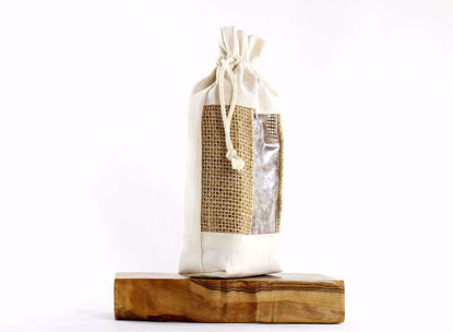 Picture of Canvas Jute pouch with clear vinyl window