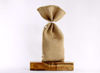 Picture of Burlap pouch with clear vinyl window and lace
