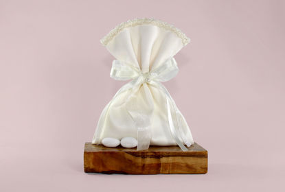 Picture of Wedding Favor Bags Satin duchesse lace Greek Bombonieres